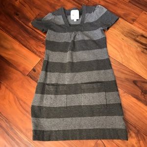 Petite Grey striped dress.